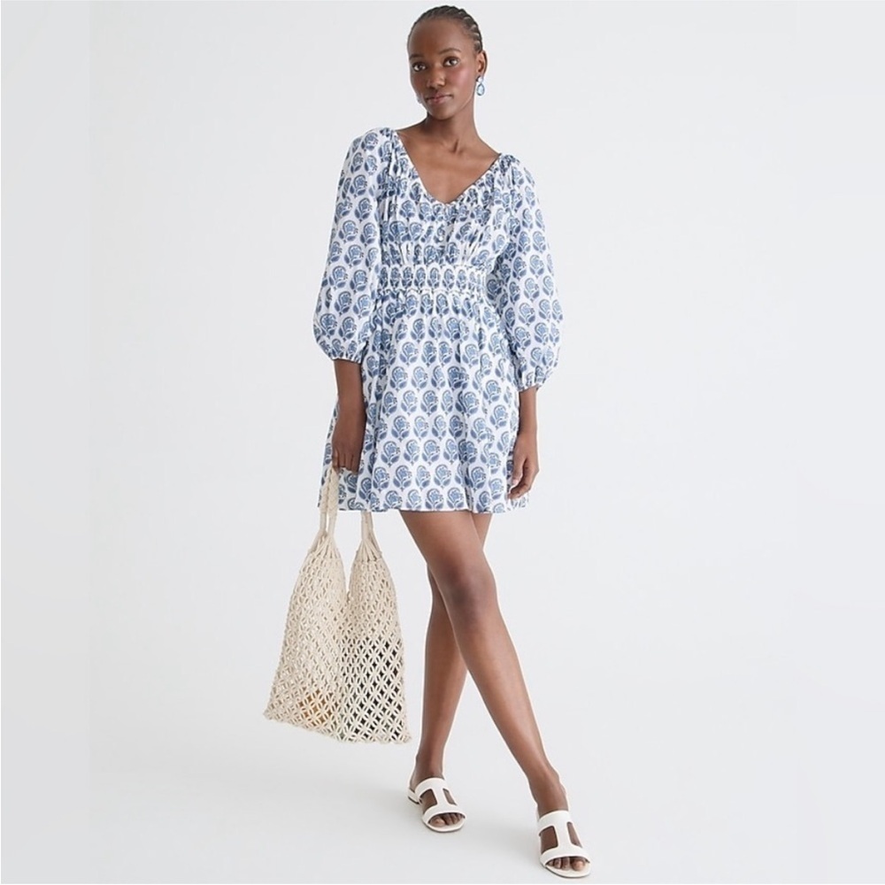 J Crew block printed dress